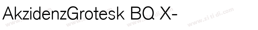 AkzidenzGrotesk BQ X字体转换